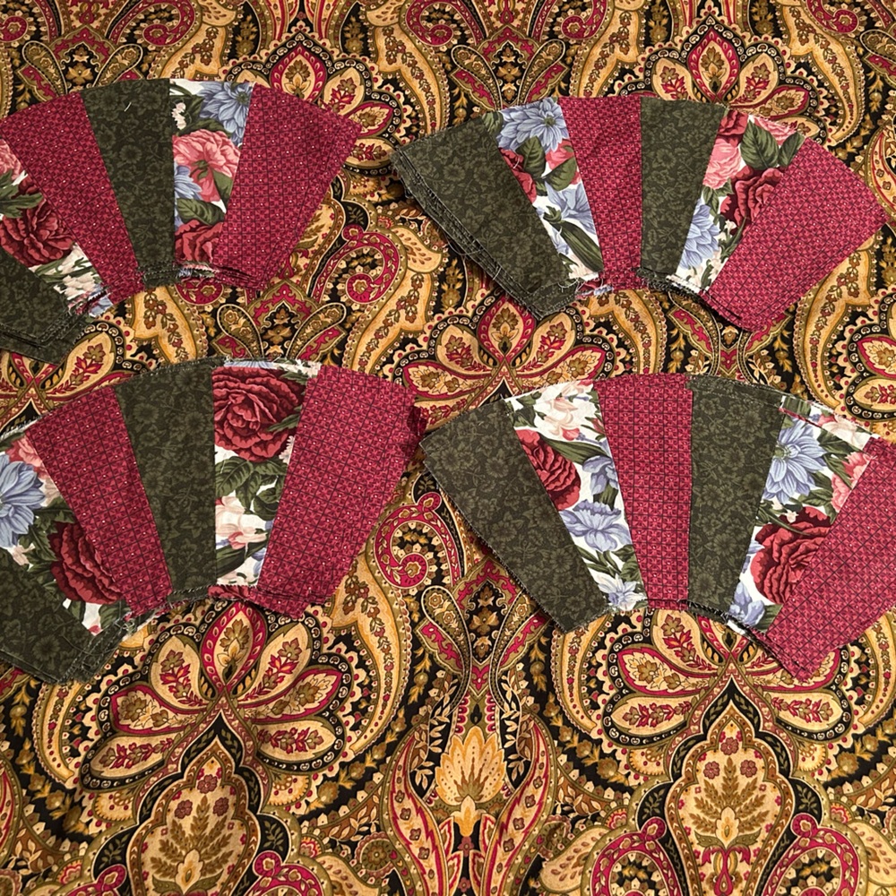 New Patchwork fan pattern quilting 38 blocks for making quilt top